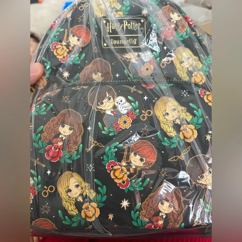Loungefly Harry Potter Character Backpack - Black and Multicolor